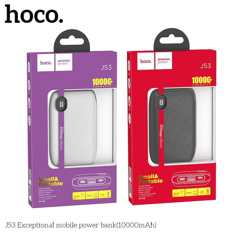 Pin sạc dự phòng Hoco J53 10000mAh màn hình LCD