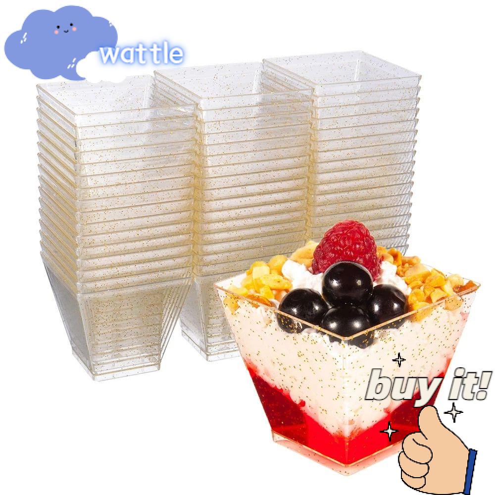 Set 10 / 30 / 50 Cốc Trong Suốt Đựng Bánh Mousse 60ml Tiện Dụng