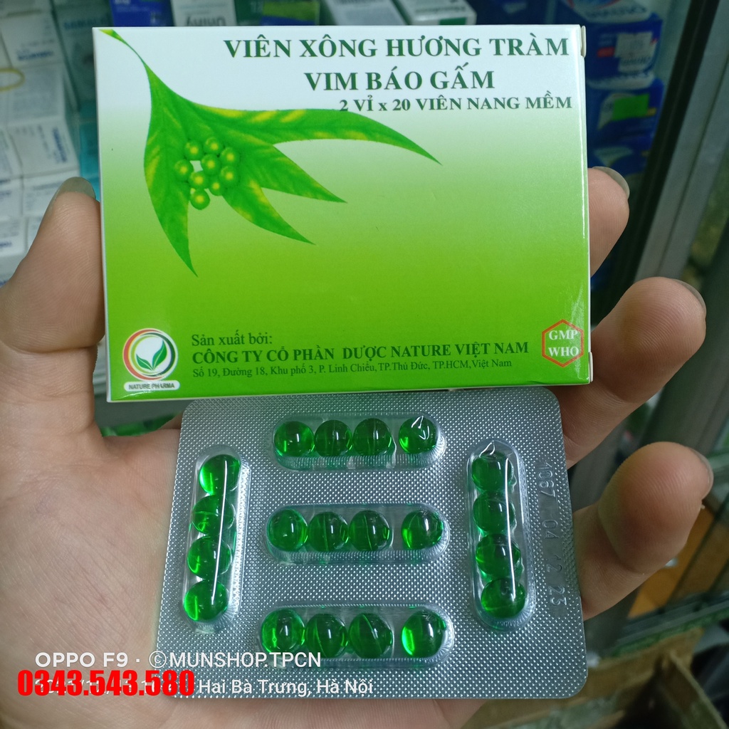 VIÊN XÔNG HƯƠNG TRÀM VIM BÁO GẤM - Xông hơi phòng cảm, giảm căng thẳng