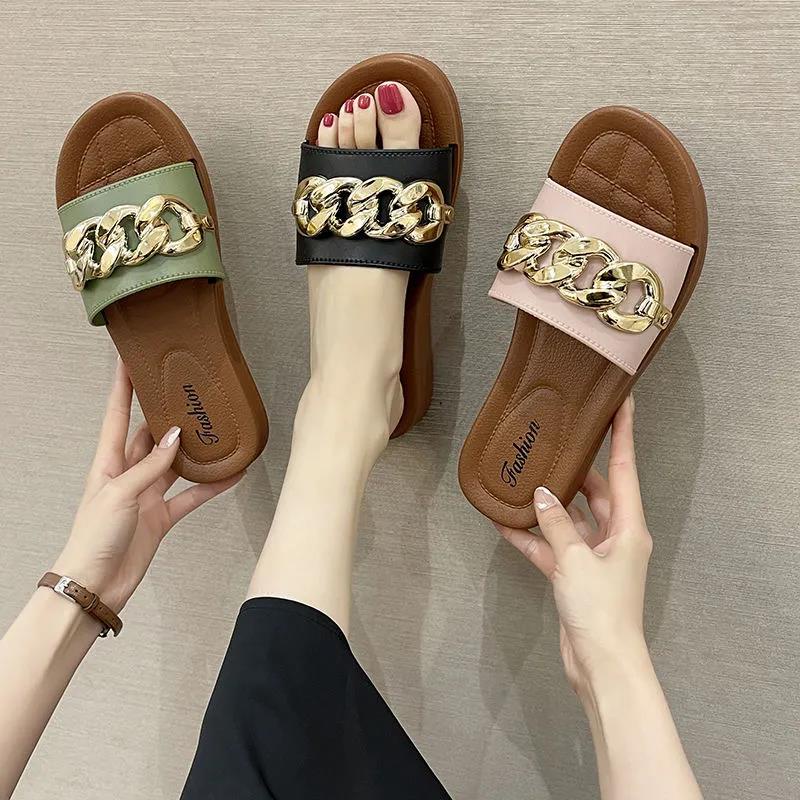 Dép Sandal Hở Ngón Đế Phẳng 2.5Cm Thời Trang Hàn Quốc Cho Nữ