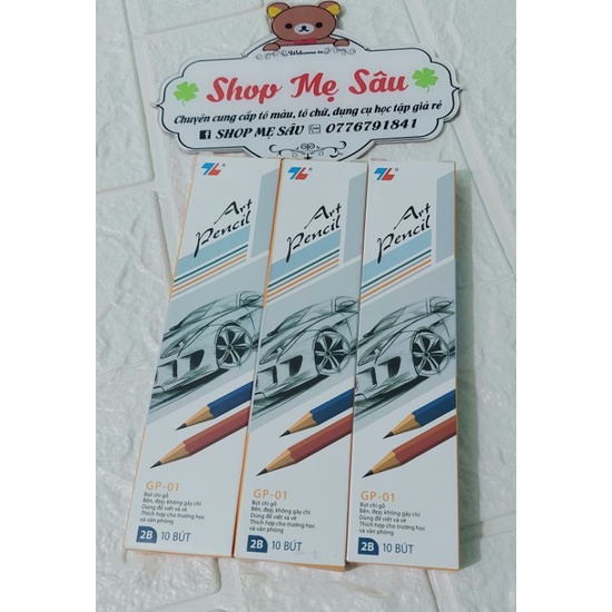 Hộp 10 bút chì 2B TL ⚡ SIÊU RẺ ⚡ Bút chì gỗ cao cấp, nhiều màu, thiết kế chắc chắn vừa tay cầm