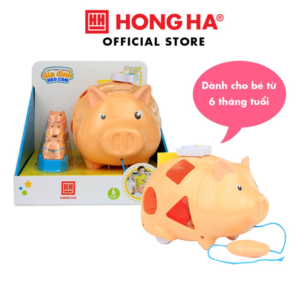 Đồ chơi thông minh Hồng Hà - Gia đình heo con dành cho bé từ 6 tháng tuổi (8305)