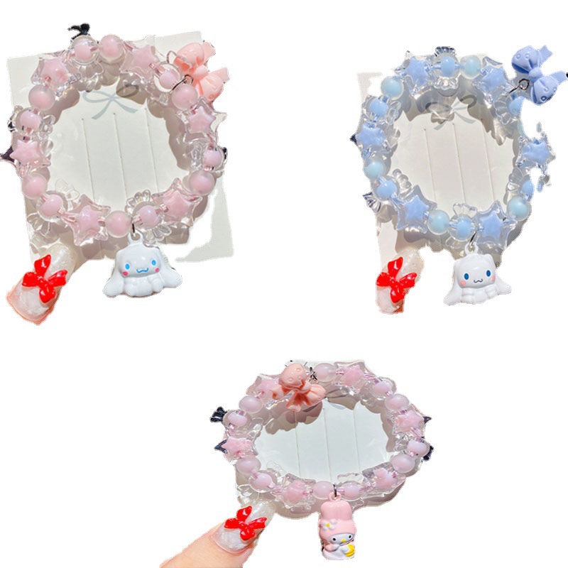 Dây Buộc Tóc Đính Hạt Pha Lê Dễ Thương Cho Bé Gái