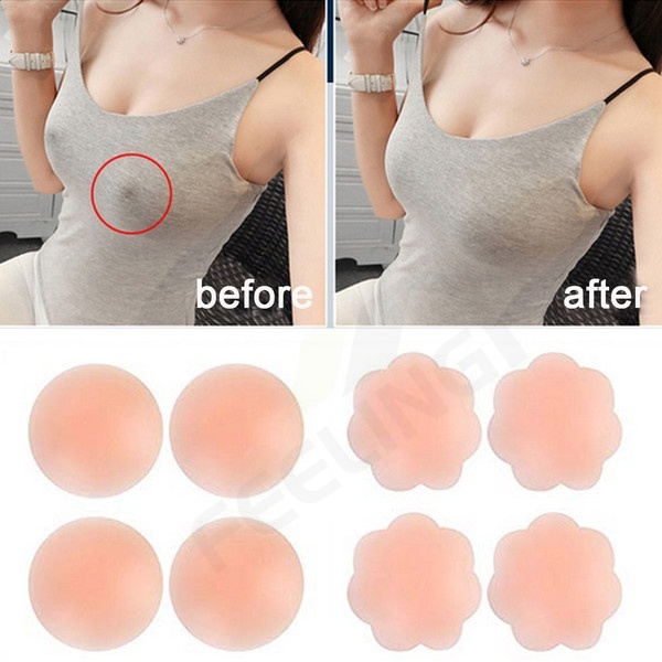 FEELING Áo dán ngực cài trước mút dày, Miếng dán ngực su đệm bàn tay siêu dính,Miếng dán ngực silicon nâng ngực,áo ngực dán cài trước tạo khe quyến rủ
