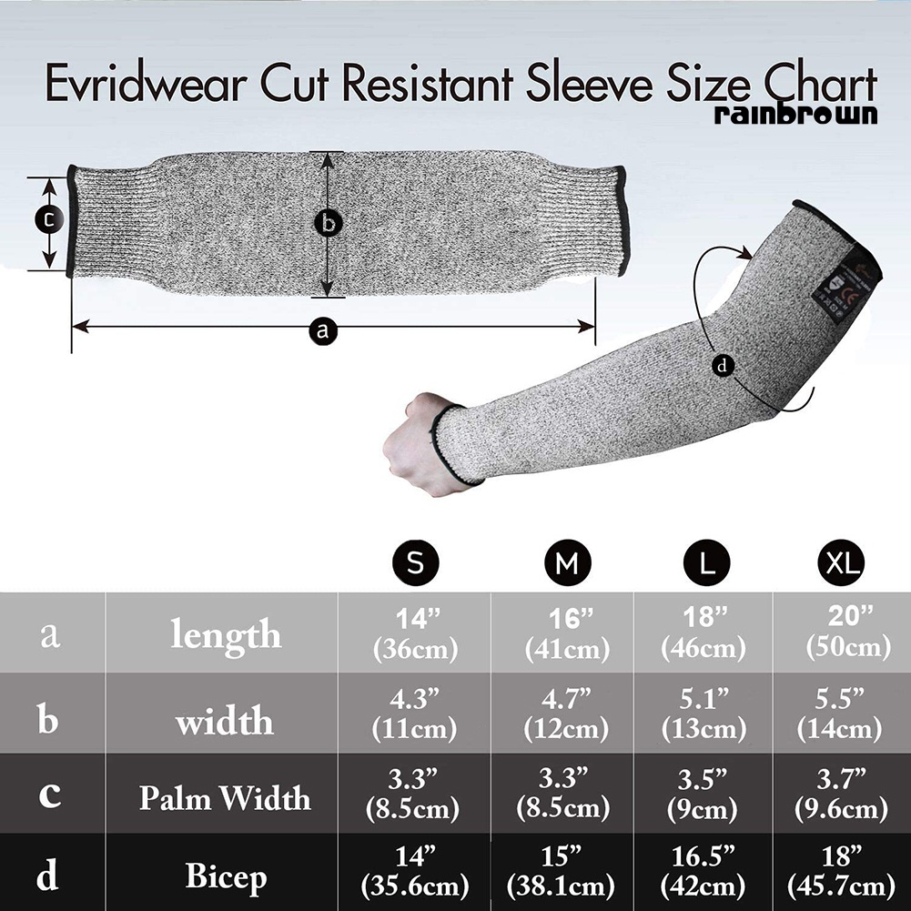 1 Vỏ Bọc Bảo Vệ Cánh Tay Chống Cắt 5 Hppe