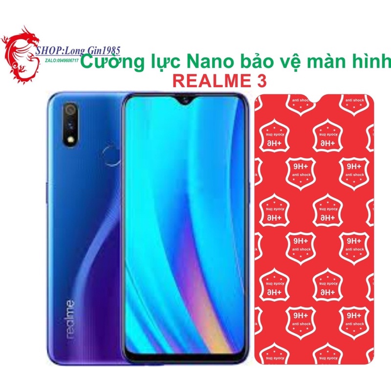 Realme 3 Cường lực Nano chống va đập chống trầy xước tốt