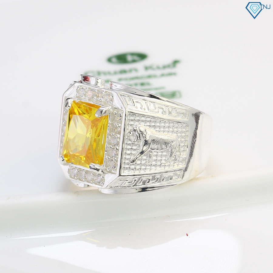 Nhẫn nam bạc đính đá tuổi dần hình con hổ NNA0295 - Trang sức TNJ