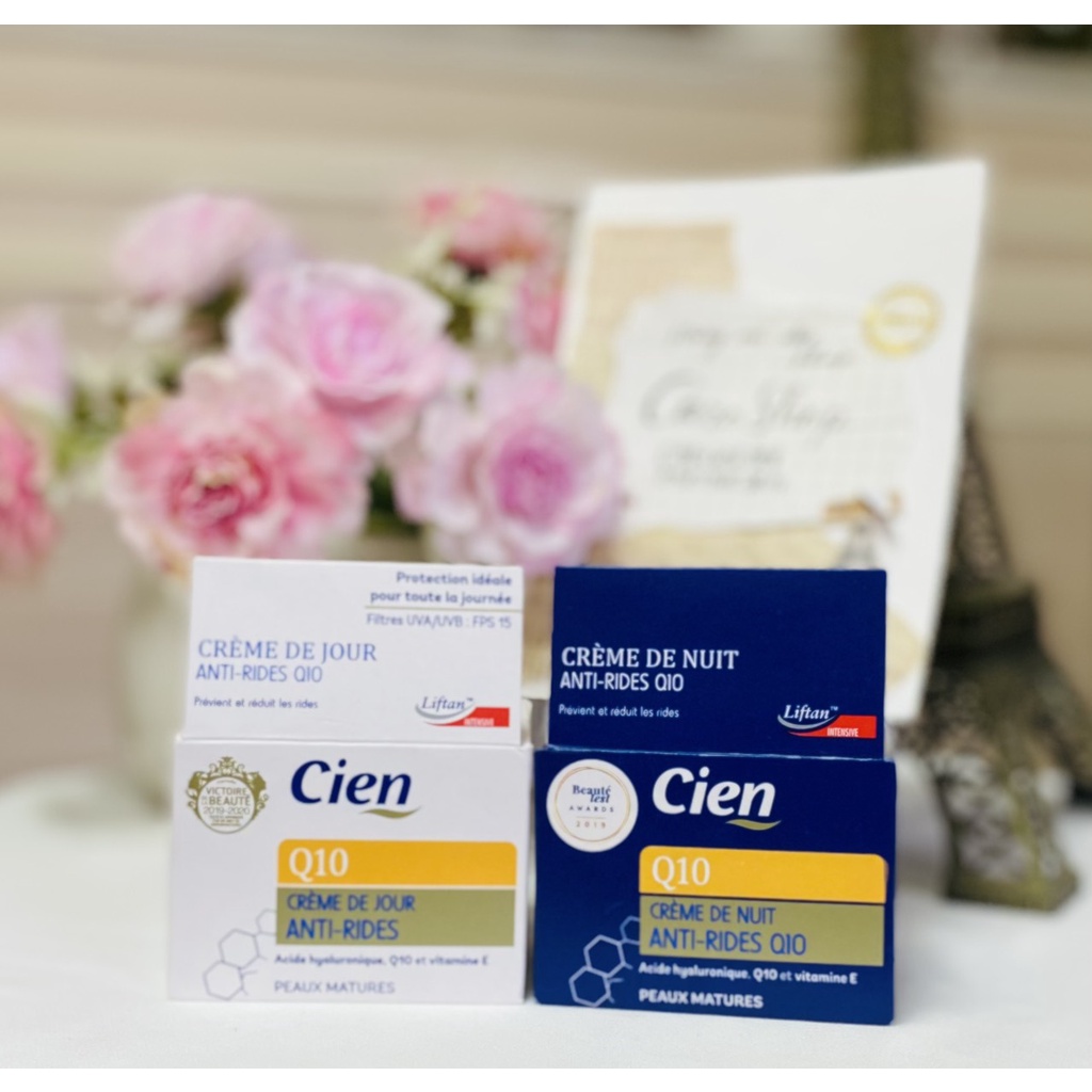 Kem dưỡng ngày đêm CIEN Q10 50ml bản Pháp - dưỡng ẩm, chống nhăn, chống lão hóa
