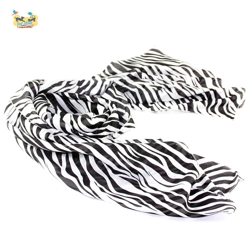 Khăn choàng nữ, vải chiffon, dài, in sọc ngựa vằn, thời trang
 | BigBuy360 - bigbuy360.vn