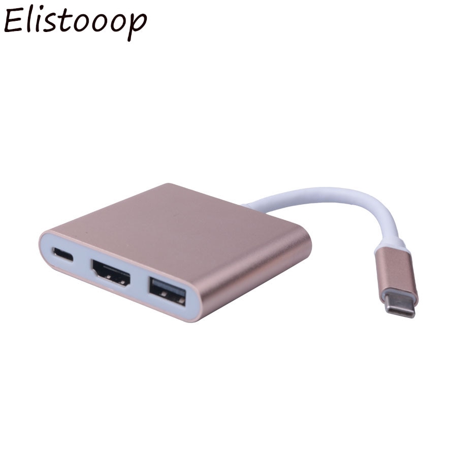 New USB-C To HDMI 3 in1 Cable Converter for Samsung Huawei Usb 3.1 Thunderbolt 3 Type C Switch To HDMI 4K Adapter Cable | BigBuy360 - bigbuy360.vn