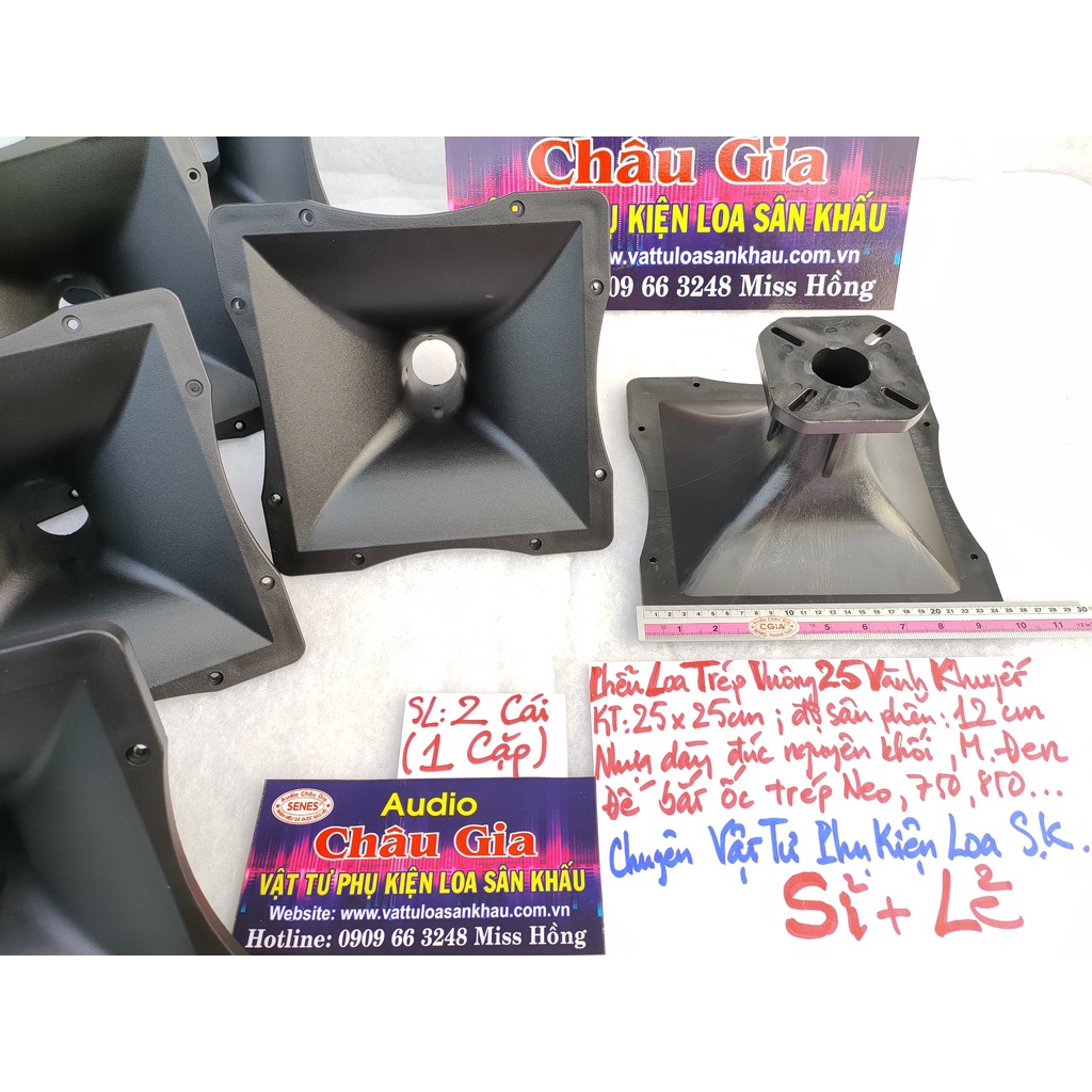 Phễu loa họng loa treble nhựa 25cm 2 cái Audio Châu Gia