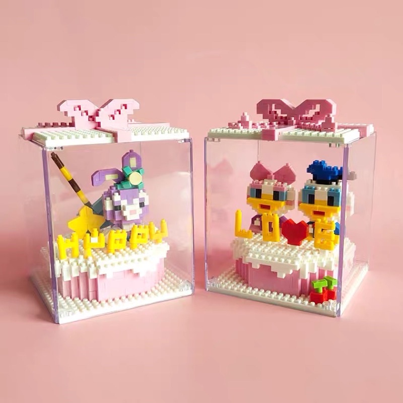 Xếp hình bánh kem sinh nhật  thỏ stella lou vịt donal gấu đồ chơi lắp ráp nanoblocks cho bé trai bé gái