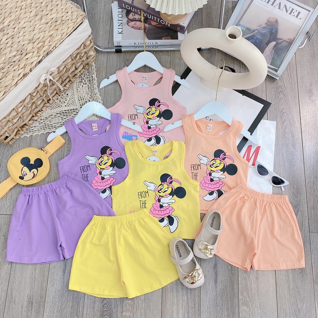 Bộ ba lỗ phối hình chuột mickey siêu xinh cho bé gái