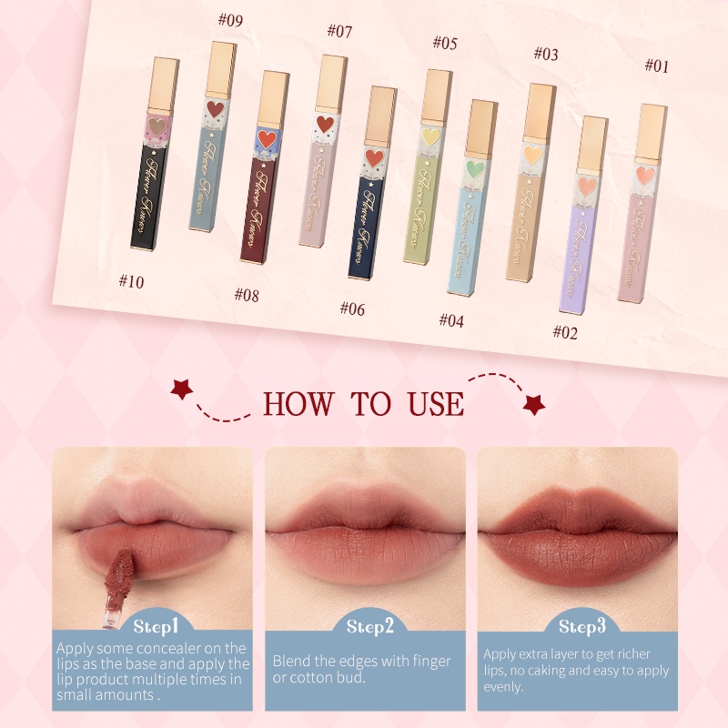 Flower Knows Circus Series Lipstick Matte Lip Mud 12 Colors 3.5g | WebRaoVat - webraovat.net.vn