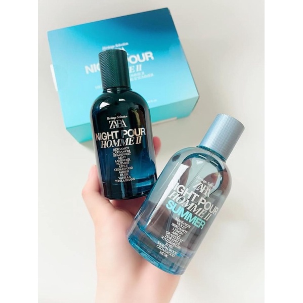 Set Nước Hoa Nam ZARA NIGHT POUR HOME II EDP + NIGHT POUR HOME II SUMMER EDP 100MLX2