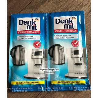 Bột tẩy cặn ấm siêu tốc, máy pha cà phê Denkmit Đức - tẩy cặn canxi bình thủy, bình đun - Nguồn hàng Đức