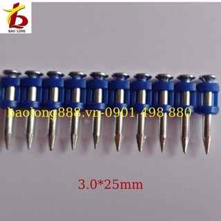 Đinh bắn bê tông (1000 đinh/hộp + 1 bình gas) 3.0*25mm**liên hệ để được giá tốt**