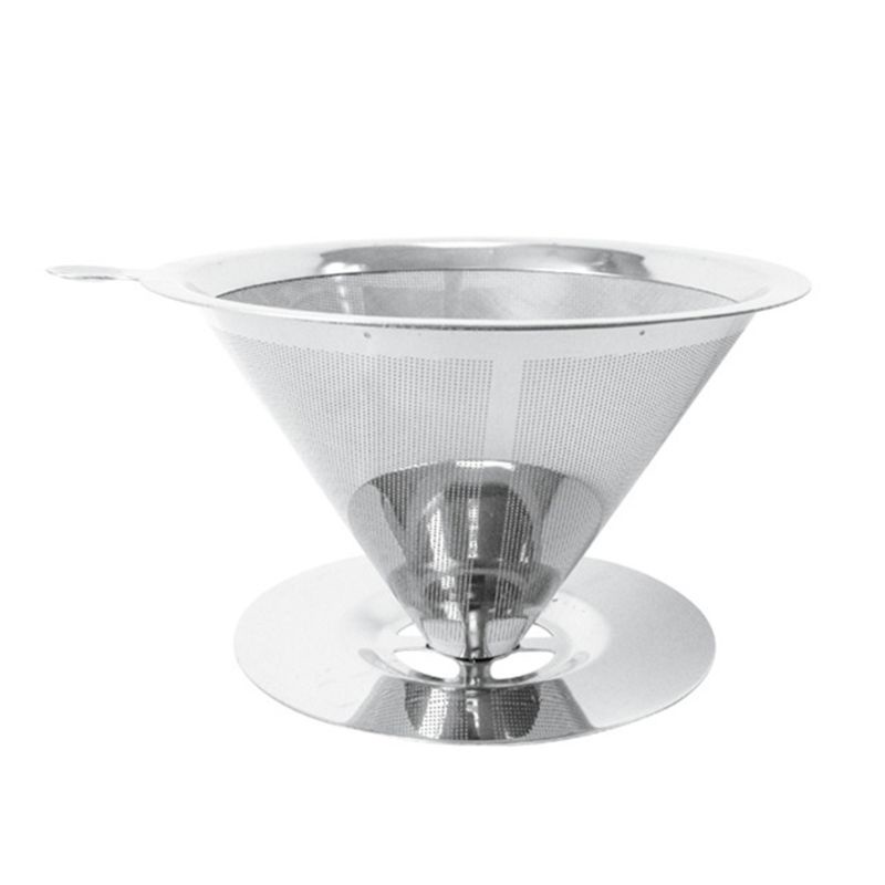 Phễu Lọc Cà Phê Bằng Thép Không Gỉ Kèm Giá Đỡ Tiện Dụng
