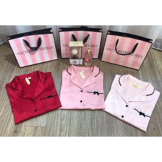 Bộ ngủ pijama lụa đùi victoria’s