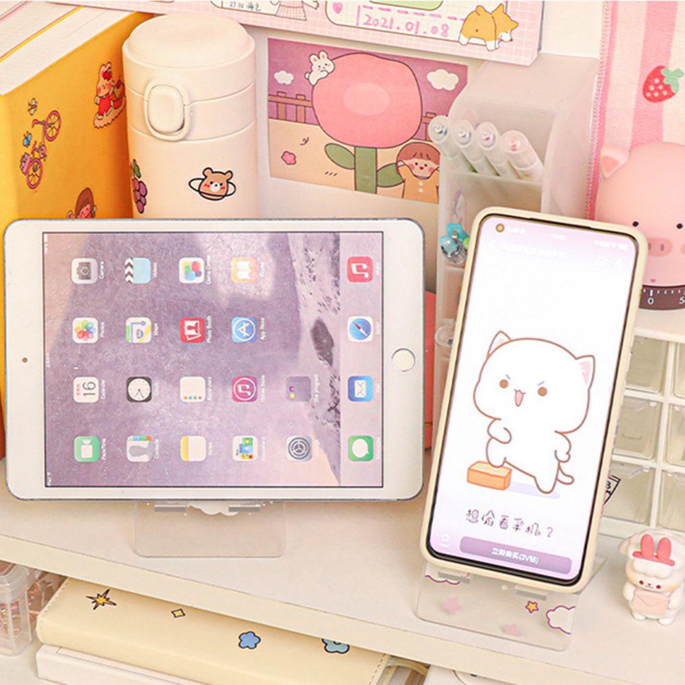 Giá Đỡ Điện Thoại Hình Thỏ Cầu Vồng Trong Suốt