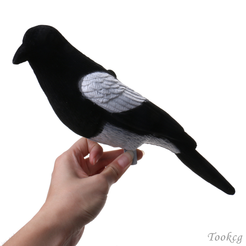 Full Flocked Realistic Calling Magpie Decoy Shooting/Hunting Decoying Bait