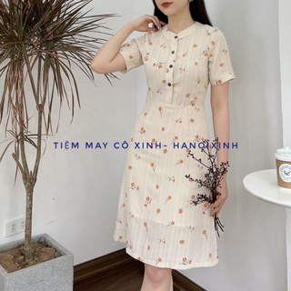 váy cổ tàu đũi mát hàng may đo