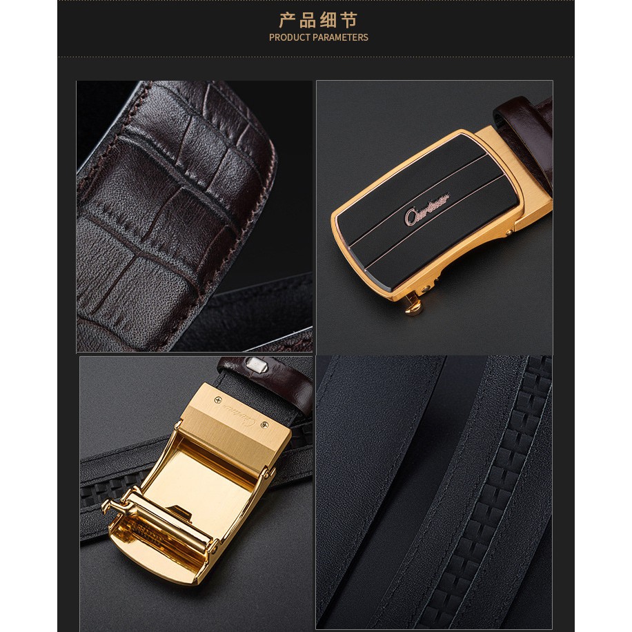 [HÀNG CHẤT] FREESHIP ĐƠN 99K_Thắt Lưng Nam Da Bò Cao Cấp Khóa Mạ  24k HK0029 | BigBuy360 - bigbuy360.vn