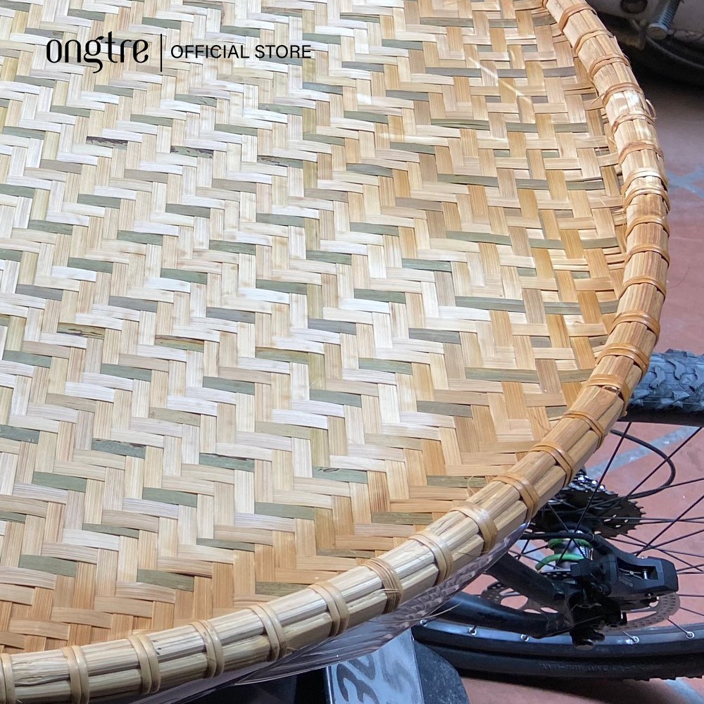 Mẹt tre, nia tre, ONGTRE viền mây 78cm dụng cụ nhà bếp, trang trí bánh, đựng thức ăn ( Nhận làm theo kích thước )