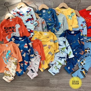 Set 3 bộ quần áo dài tay cho bé chất cotton cực đẹp 1 - 4 tuổi