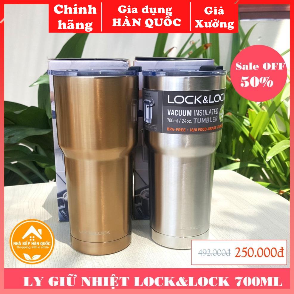 [ Thanh lý ] Ly giữ nhiệt, cốc giữ nhiệt Lock and Lock Swing Tumbler LHC4137SLV 700ml [Chính hãng+Fr
