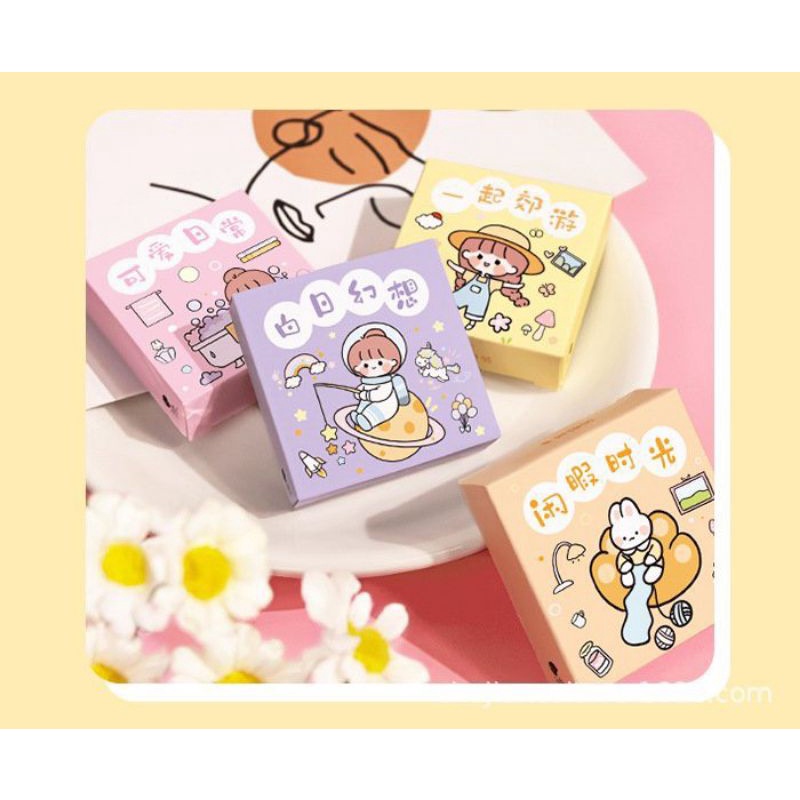 Hộp sticker 50 miếng cắt sẵn