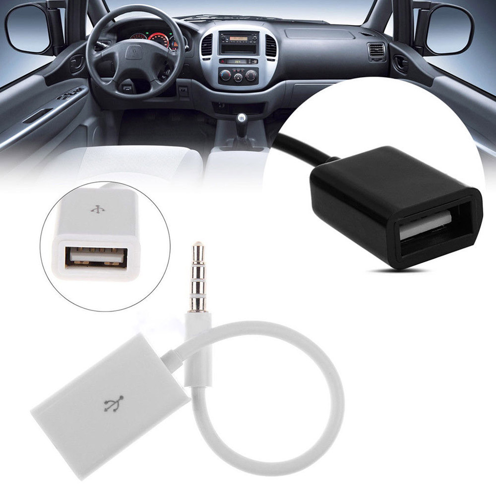 ☆YOLA☆ Portable AUX Adapter Mini Cable 3.5mm Male To USB 2.0 Female M/F Car MP3 Practical Audio Plug Jack Converter/Multicolor