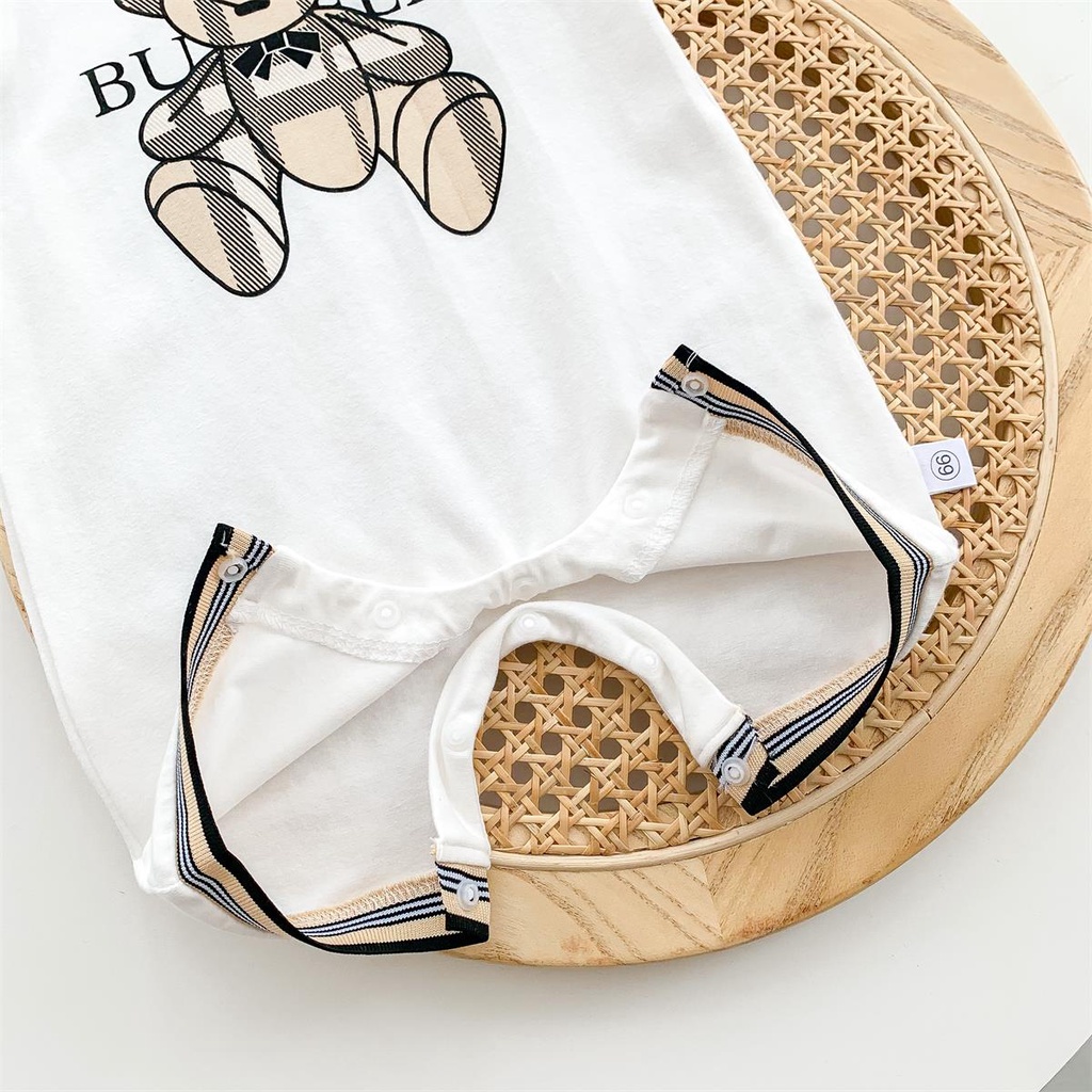 Bộ Áo Liền Quần In Hình Gấu Cho Bé