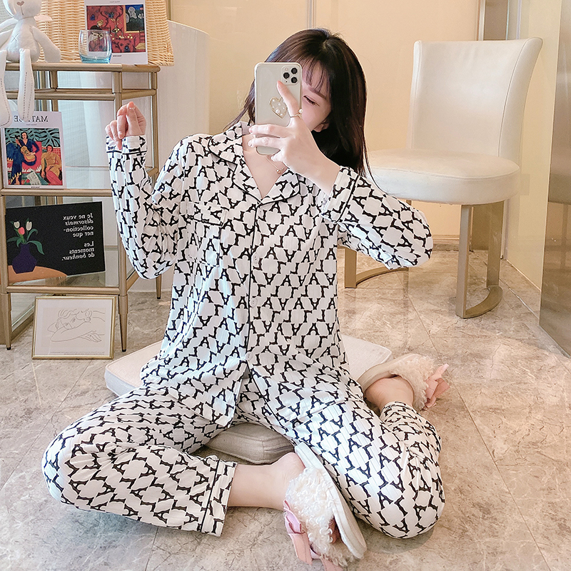 Bộ Đồ Ngủ Tay Dài Dáng Rộng Thoải Mái Phong Cách Hàn Quốc Cho Nữ | BigBuy360 - bigbuy360.vn