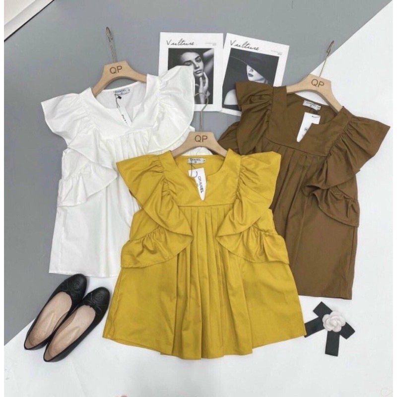 Áo bà bầu mùa hè chất đũi siêu mát thiết kế cao cấp đẹp giá rẻ cánh tiên AB85