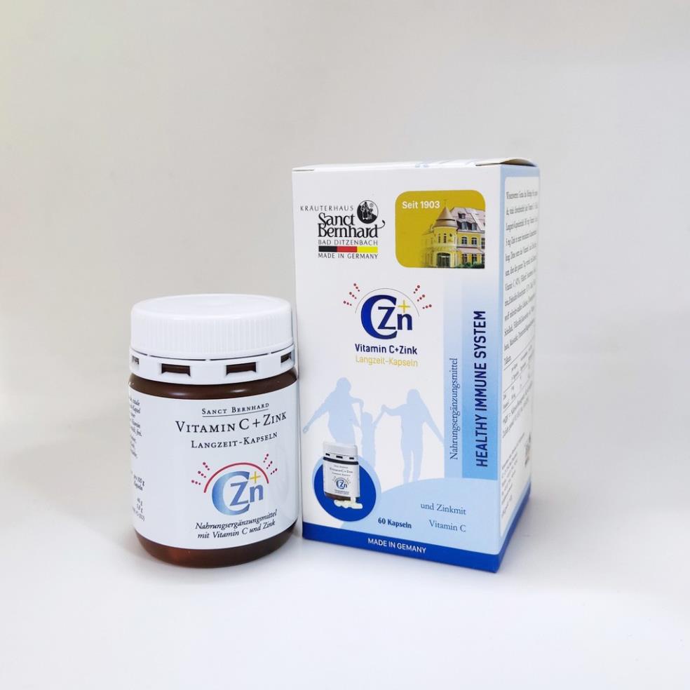 Sanct Bernhard Vitamin C + Zink - Bổ sung kẽm và Vitamin C giúp đẹp da