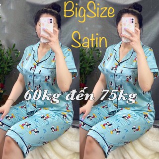 Đồ Bộ Pijama Satin Bigsize Lửng
