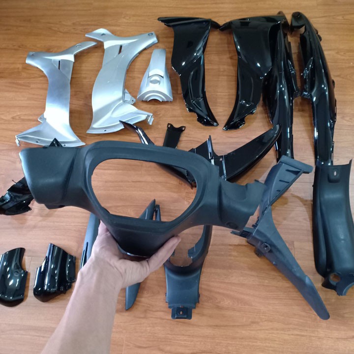 Bộ dàn áo xe Jupiter V - phanh ĐĨA, nhựa ABS nguyên sinh cao cấp Màu Đen