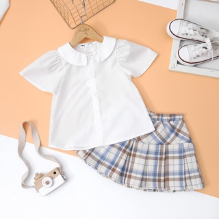 [25.6 GIẢM 40K ĐƠN 299K] Áo sơ mi cho bé gái ILABY cổ bẻ chất liệu thô cotton thoáng mát [22IG05620921]