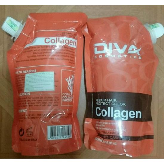 DẦU HẤP Ủ TÓC DIVA COLLAGEN HAIR REPAIR SIÊU MƯỢT CHO TÓC KHÔ HƯ TỔN CHÍNH HÃNG Ý