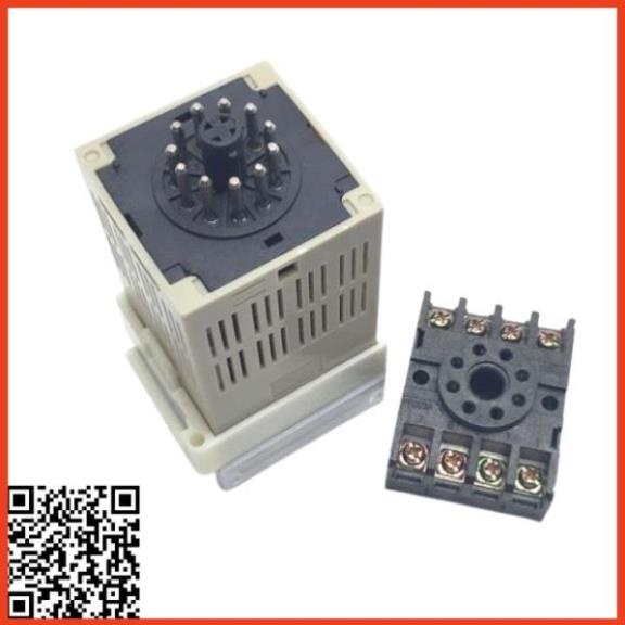 Timer điện tử DH48S-S công tắc thời gian từ 0.1S đến 99H chức năng lặp lại liên tục chu kỳ hoạt động loại 8 chân tròn