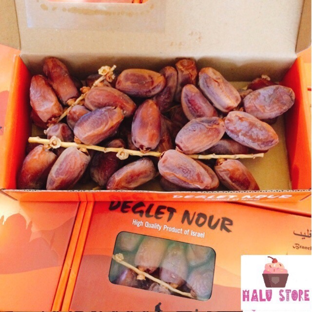[SIÊU HOT] Chà Là Nguyên Cành Deglet Nour Israel hộp 500 gram