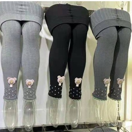 Quần Legging Cho Bé Gái, Quần Tất Cho Bé Gái Không Bàn Chất Len Tăm Co Dãn Tuyệt Đối Cho Bé 3-6 Tuổi