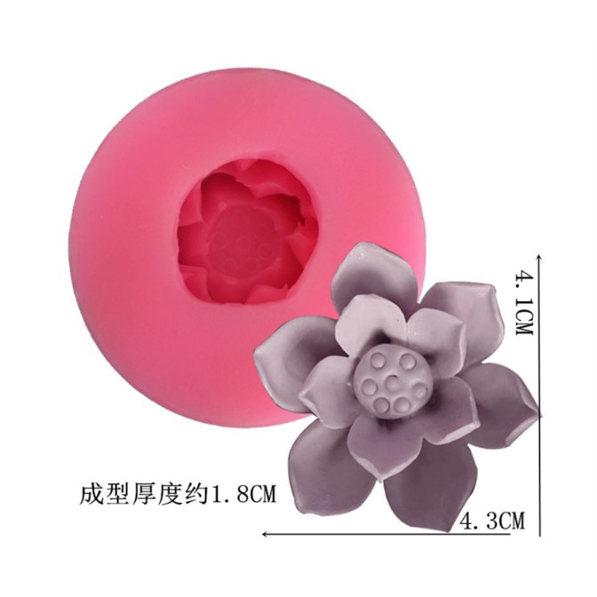Khuôn Silicone Hoa Sen 4.3 Cm