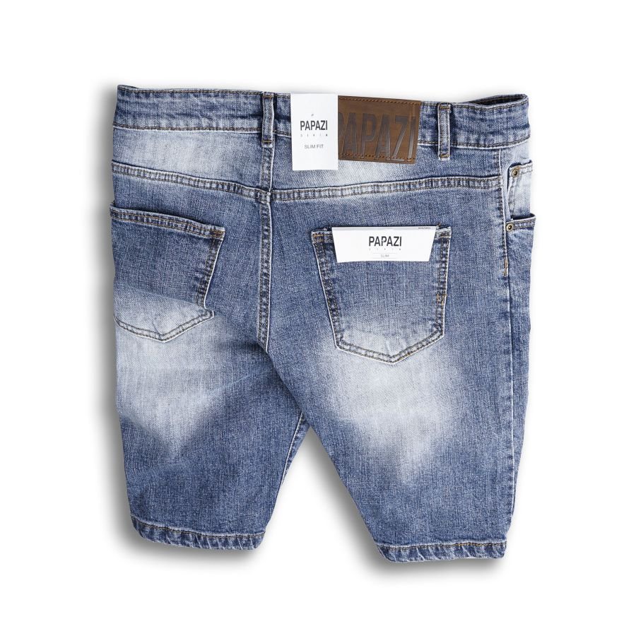 Quần jean nam, quần short đùi nam màu xanh cao cấp, chất cotton co giãn mền mịn, phong cách trẻ trung năng động - PAPAZ | BigBuy360 - bigbuy360.vn