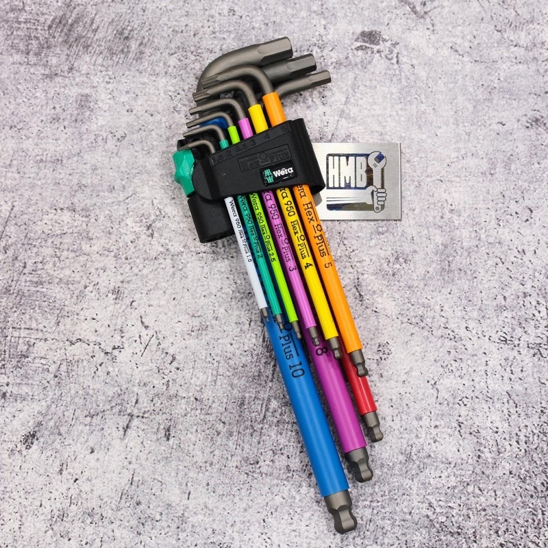 🇩🇪Wera - Germany🇩🇪 Bộ lục giác bi nhiều màu Wera 950/9 Hex-Plus