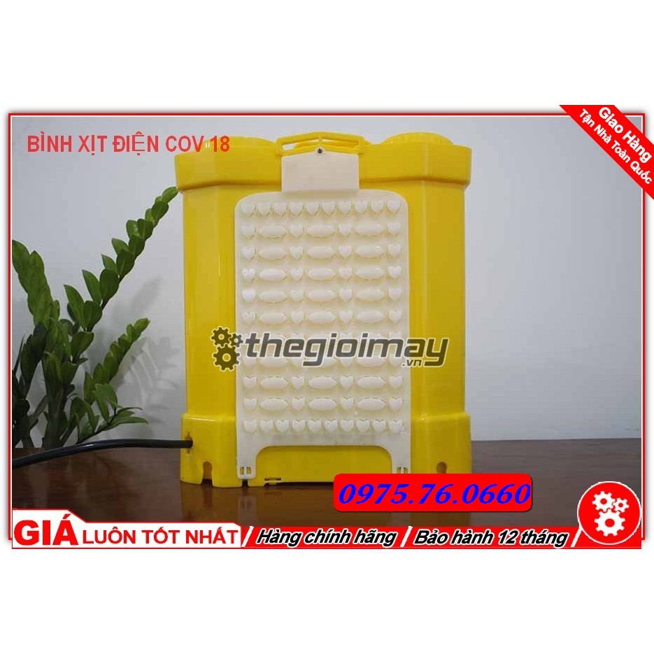 MÁY PHUN THUỐC DIỆT CÔN TRÙNG, BÌNH XỊT ĐIỆN 18L, BÌNH XỊT CON ONG VÀNG COV18