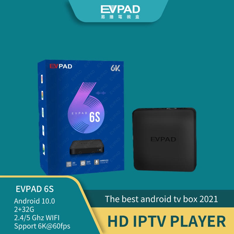 EVPAD 6S RAM 2G/32G TIVI BOX XEM TRUYỀN HÌNH QUỐC TẾ NHẬT ,HÀN, TRUNG, ĐÀI LOAN MIỄN PHÍ (CAO CẤP HƠN EVPAD 5S/EVPAD5P)