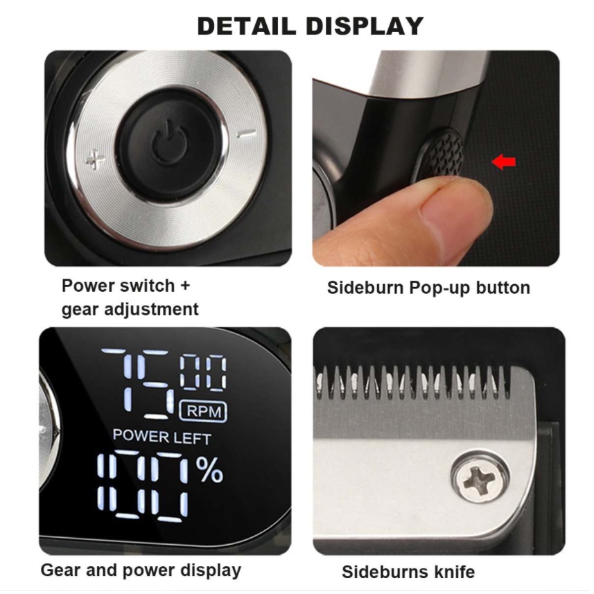 Máy Cạo Râu Khô Kemei Km 2026 - Siêu Sát Siêu Trắng - Màn Hình LCD Sang Trọng - Tặng Kèm Lưỡi Dao Phụ - Bảo Hành 12T