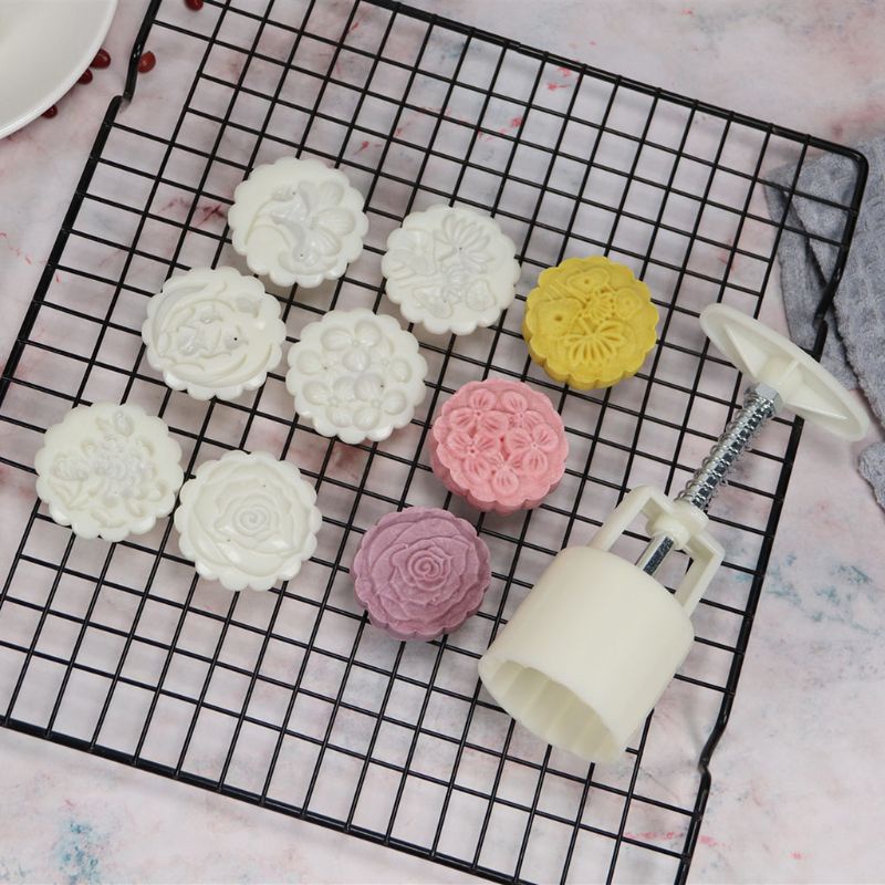 Set 6 Khuôn Nhấn Trang Trí Bánh Trung Thu 50g